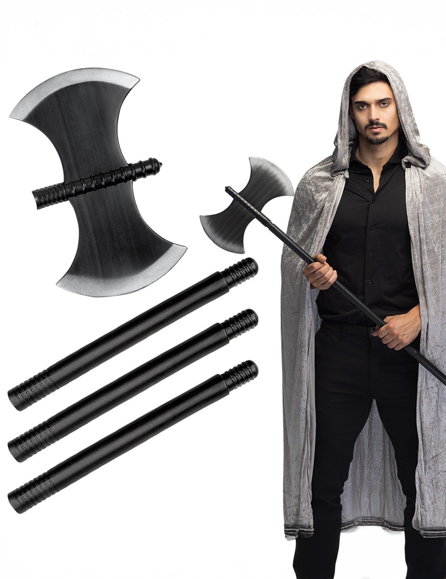 Černá plastová sekera 110 cm