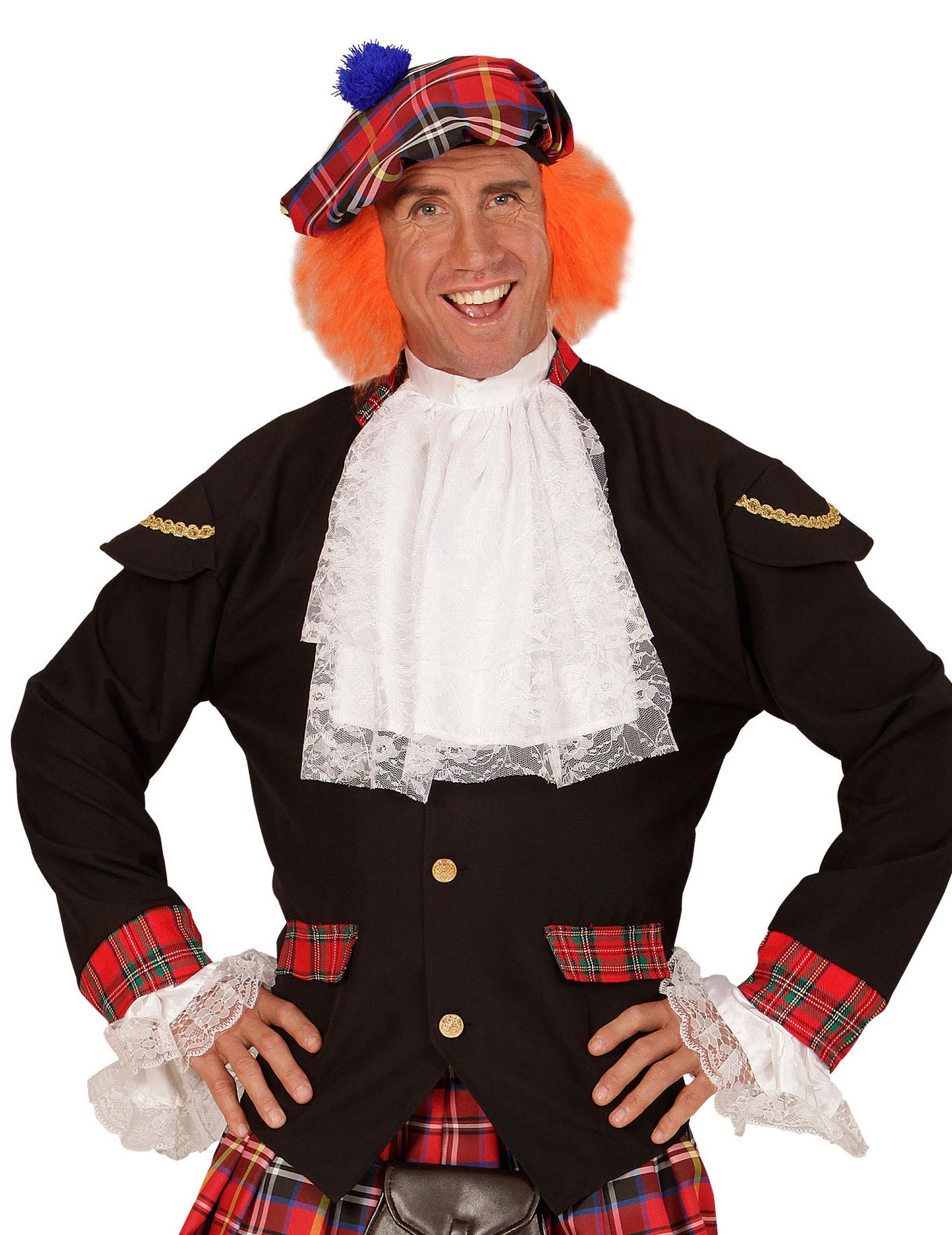 Bílé krajkové žabo a manžety pro dospělé