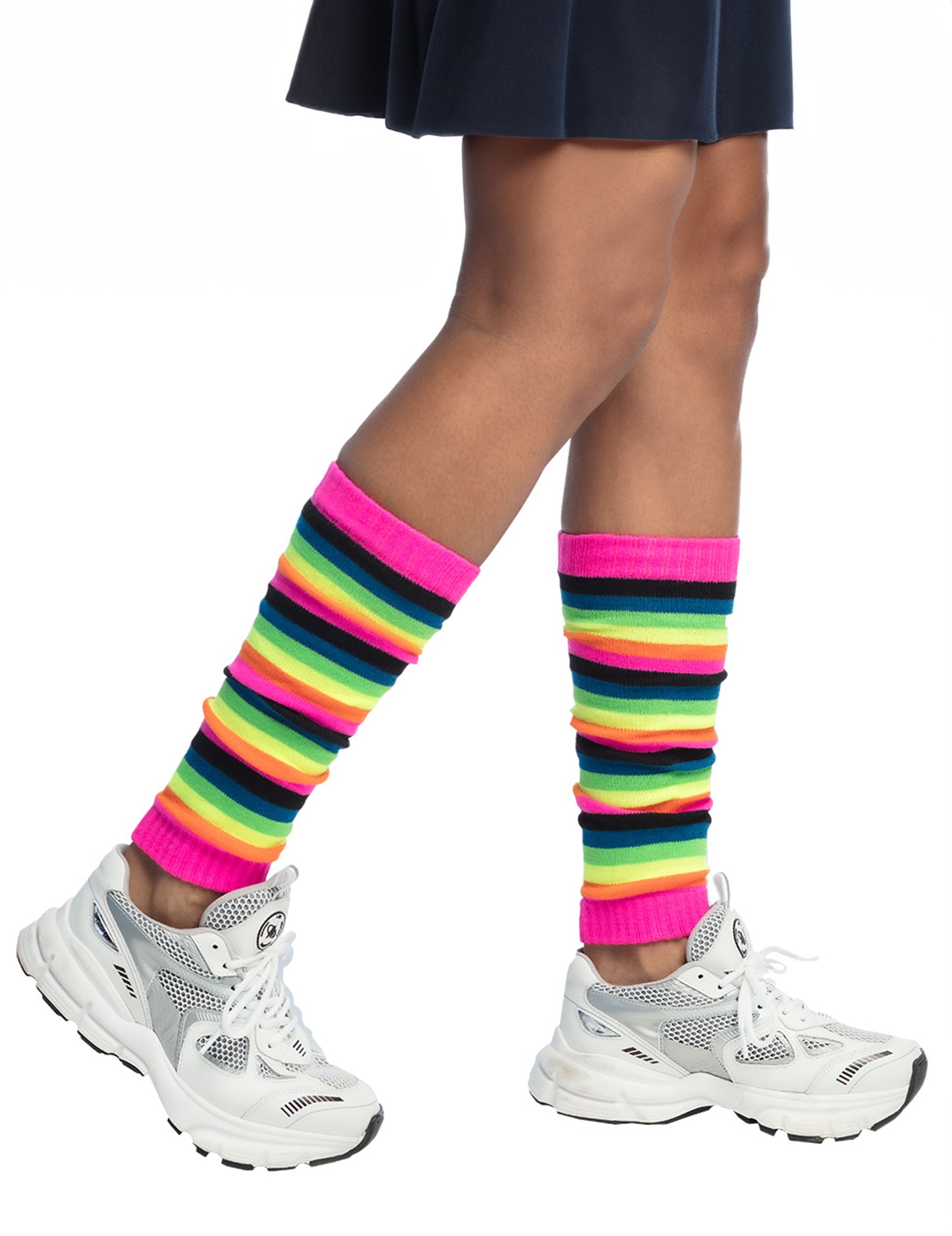 Legíny pro dospělé s neonovo-duhovým vzorem