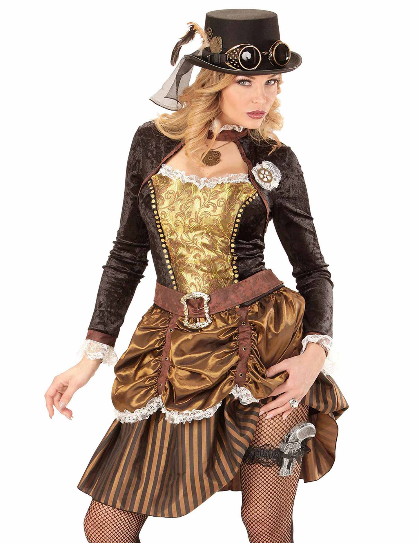 Černý podvazek s pistolí pro ženy