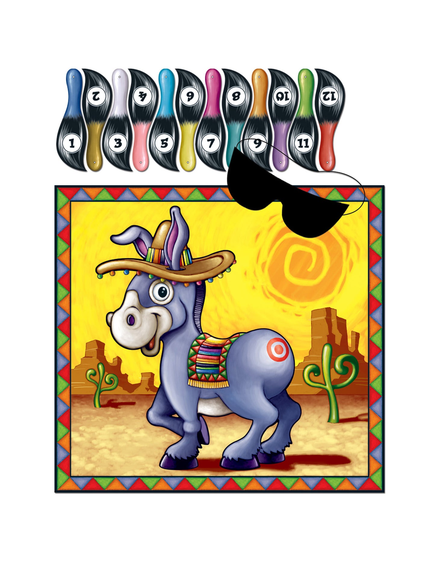 Párty hra Oslí ocas s plakátem a maskou