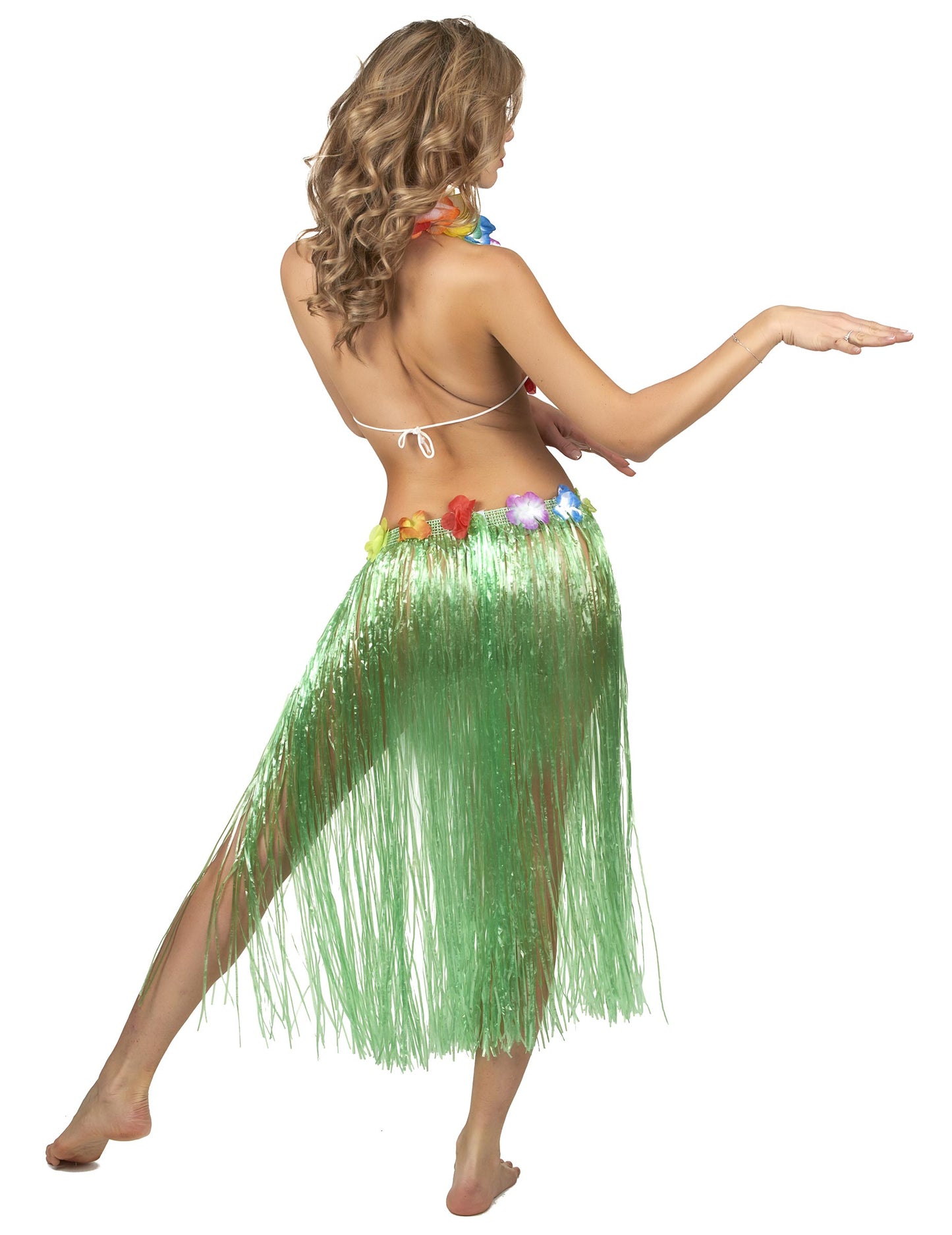 Dlouhá zelená havajská sukně pro dospělé