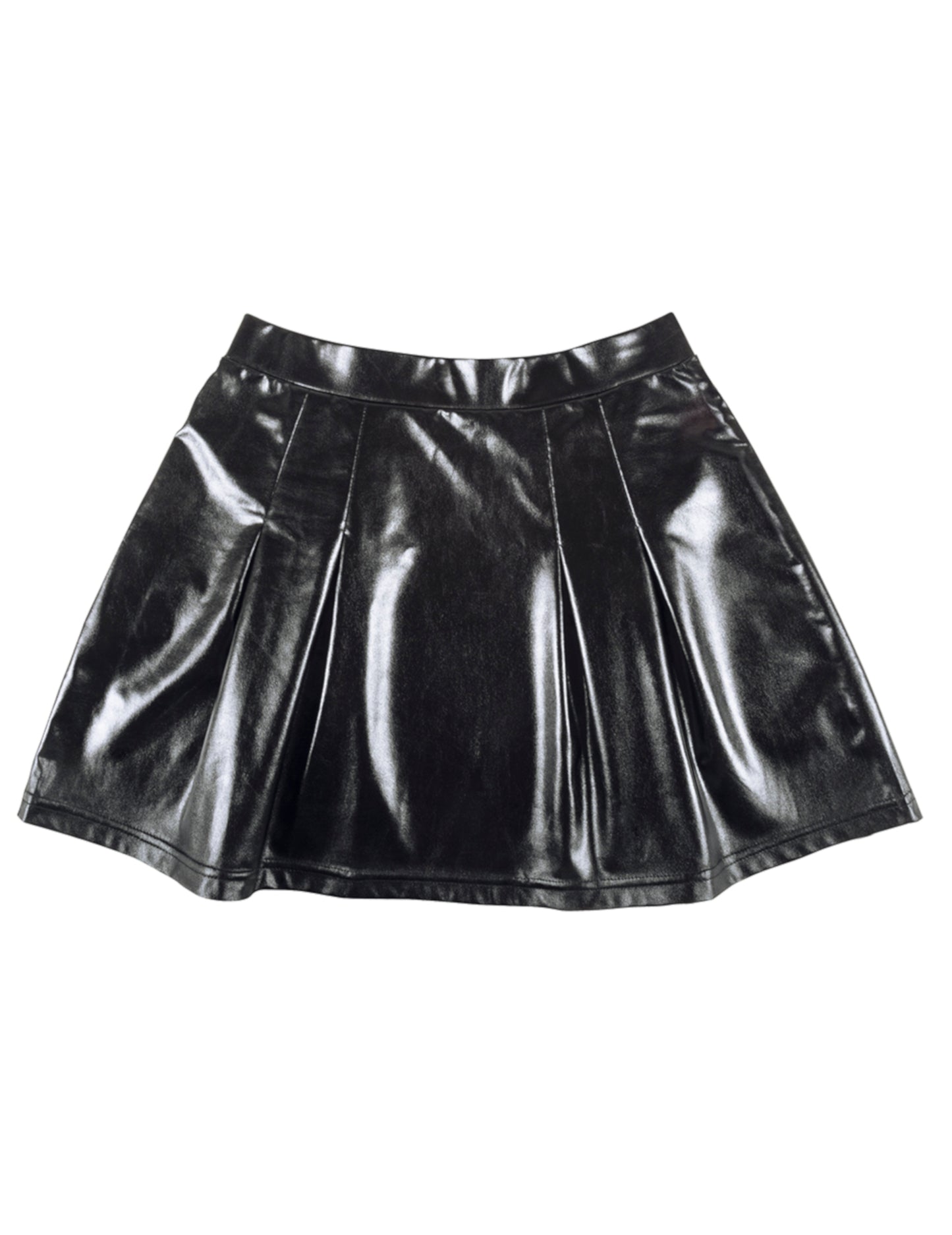 Dámská černá metalická skaterská sukně
