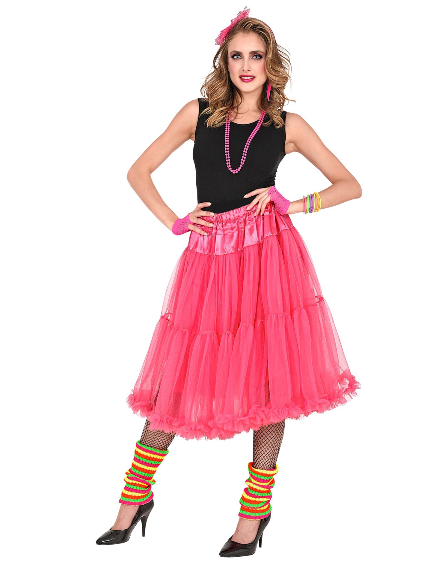 Růžová tylová spodnička 65 cm