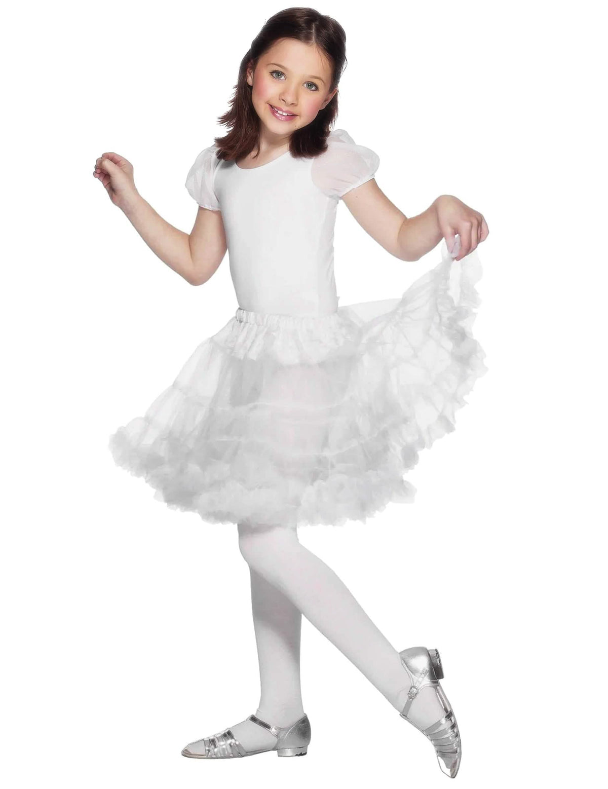 Průhledná spodnice pro dívka bílá objemná