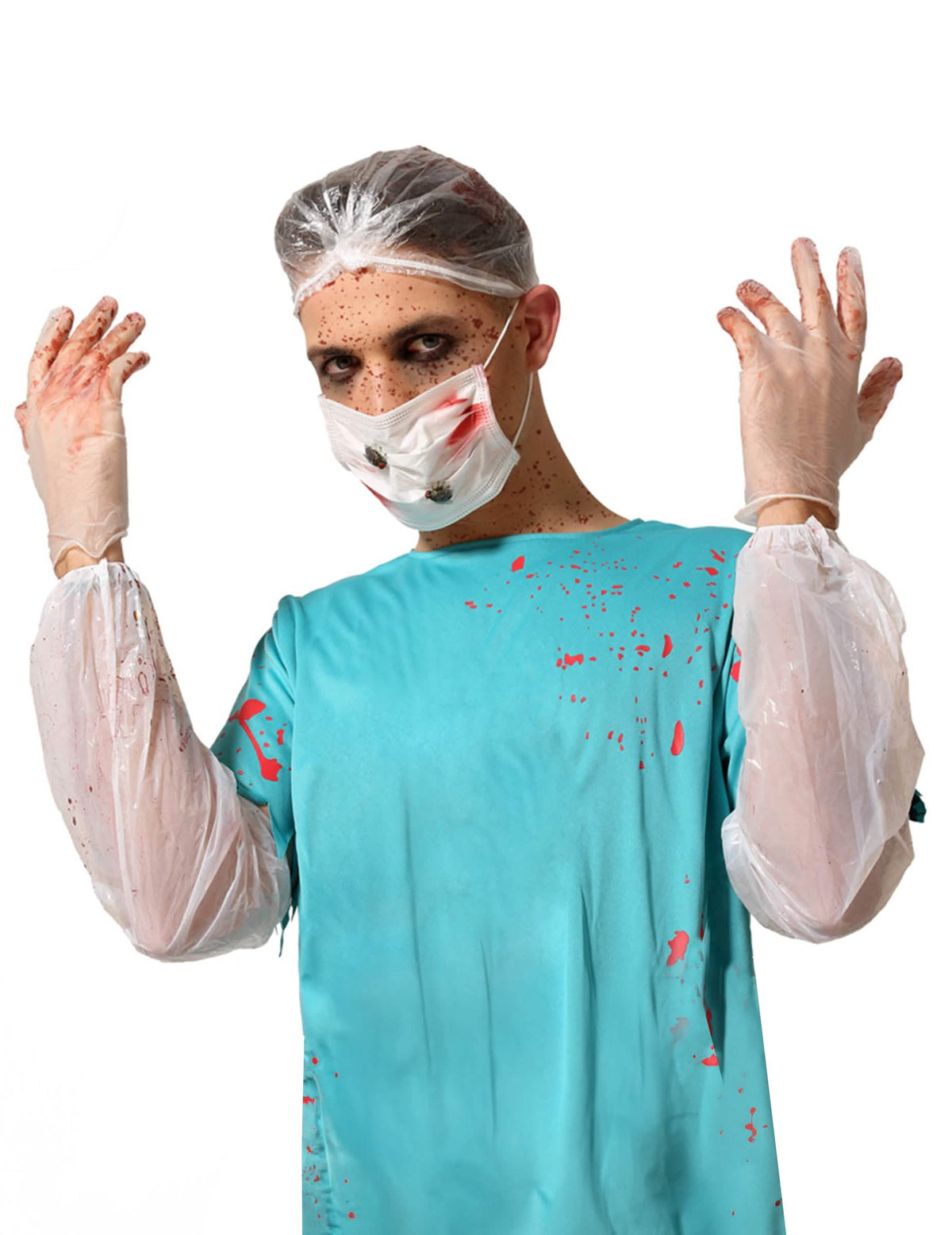 Sada 6 dílů krvavý doktor pro dospělý modrá a bílá od krve