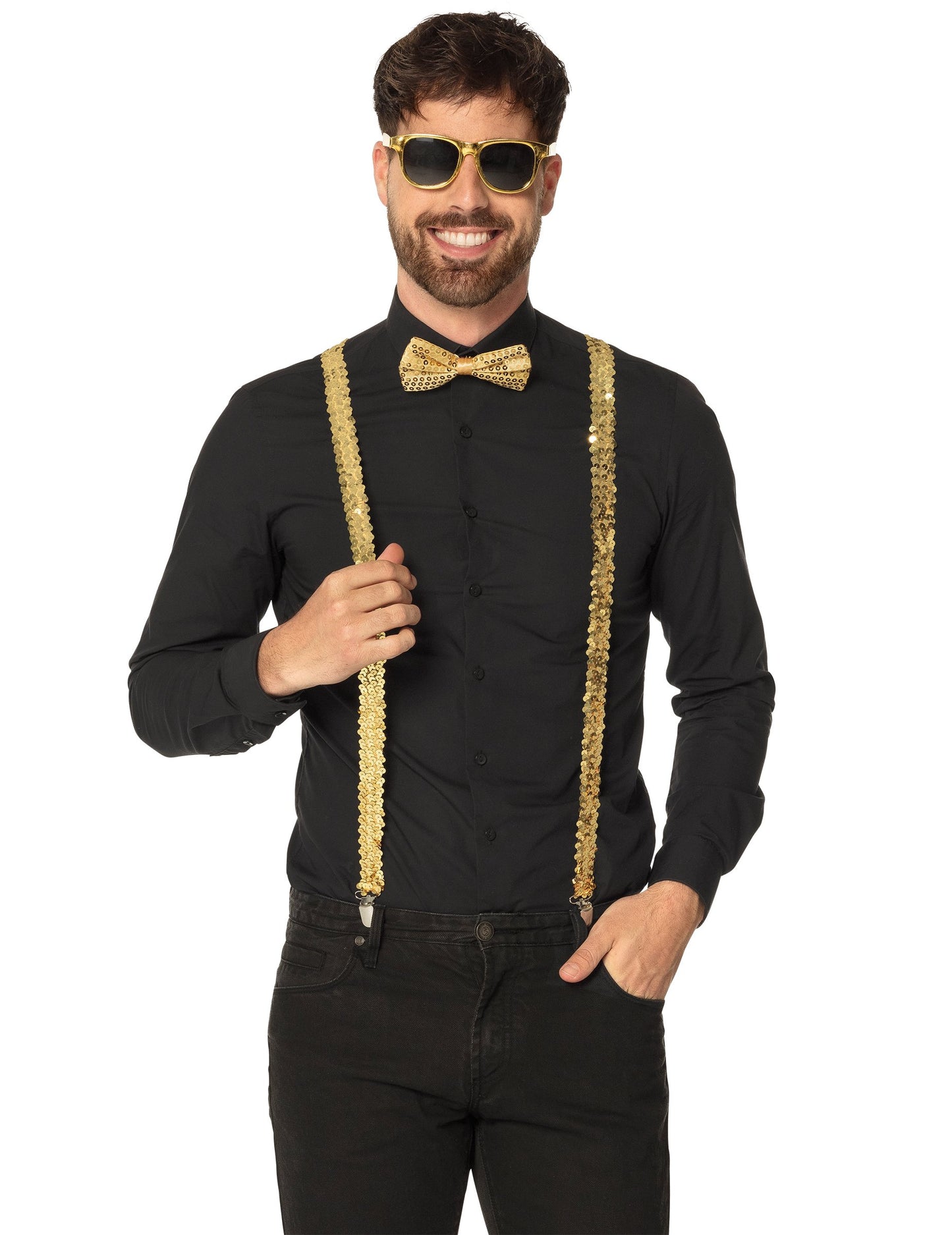 Sada doplňků pro dospělé se zlatými flitry