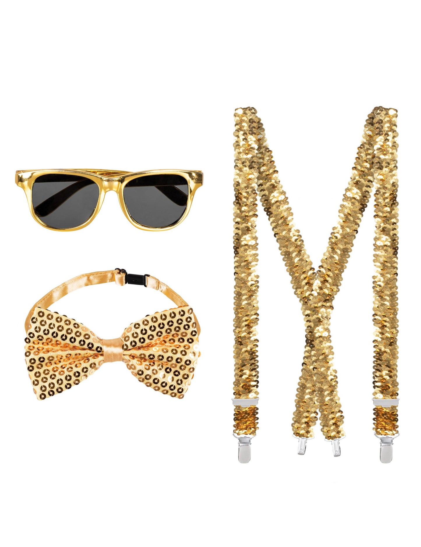 Sada doplňků pro dospělé se zlatými flitry