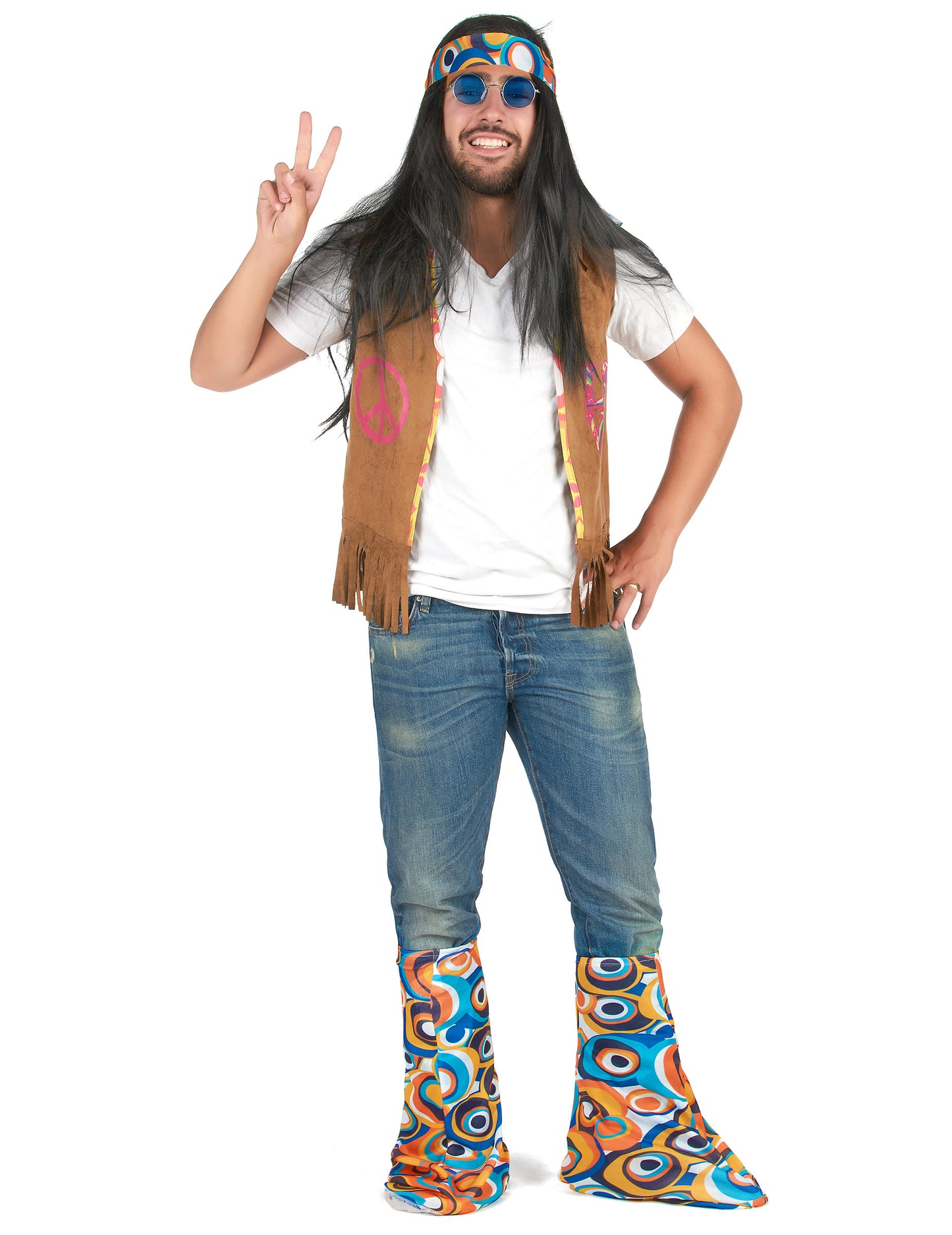 Sada doplňků pro dospělé v retro hippie stylu