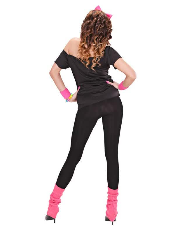 Pohled zezadu na dospělý kostým I love 80's