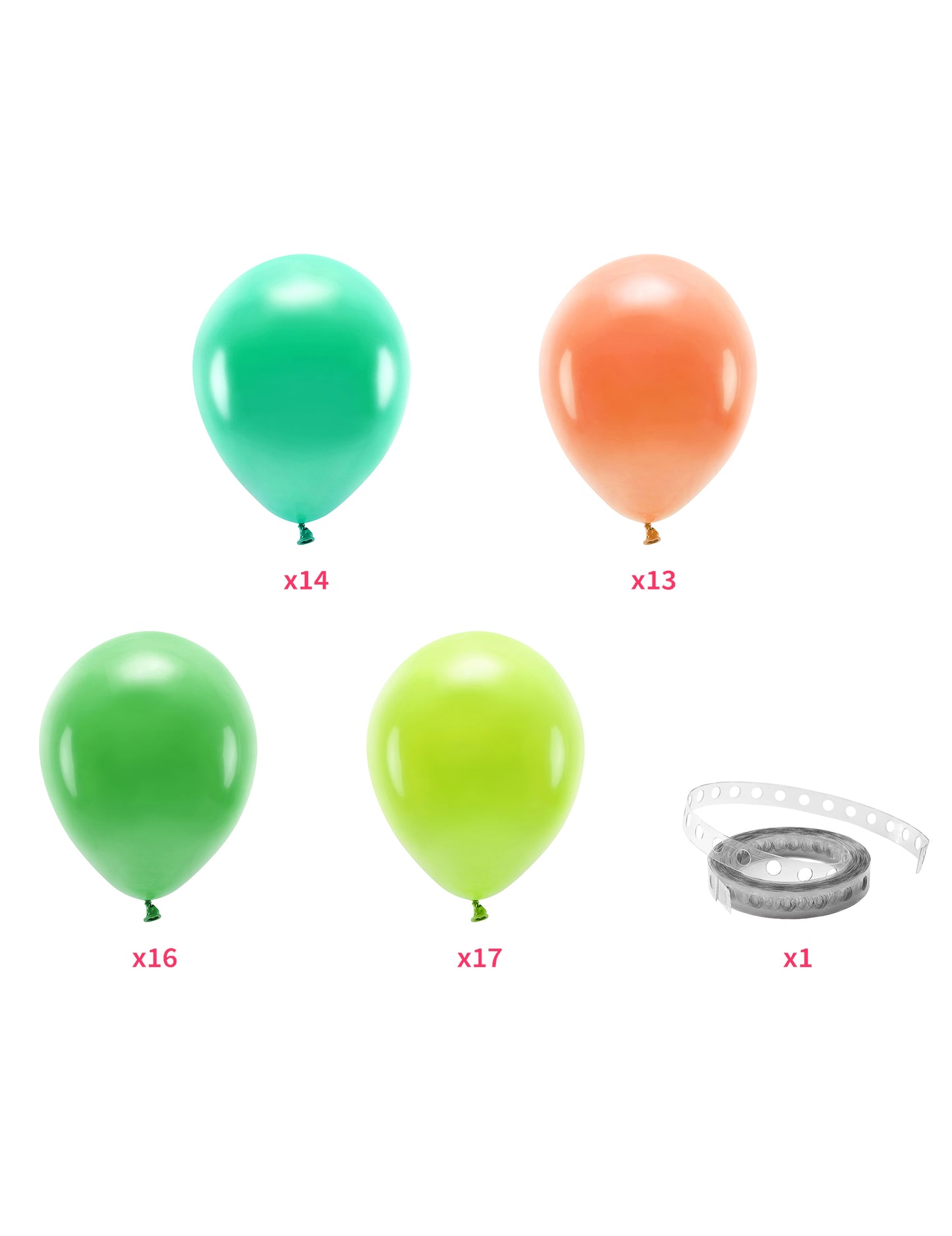 60dílná sada balónového oblouku z tropické džungle k narozeninám