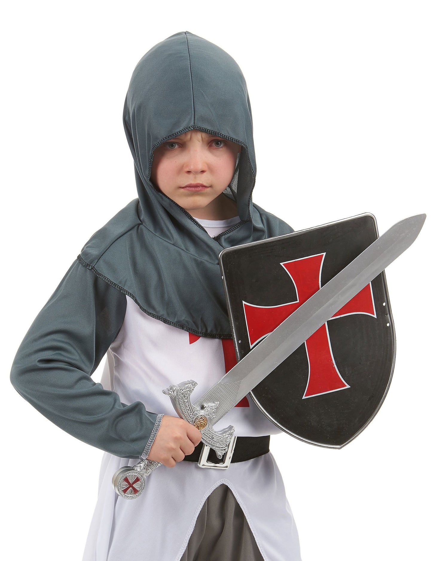 Plastová sada křižáckých rytířů, štít a meč pro děti