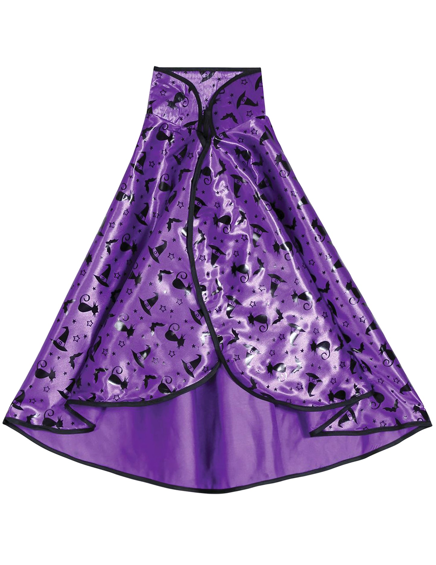 Sada s fialovým čarodějnickým pláštěm a kloboukem pro děti