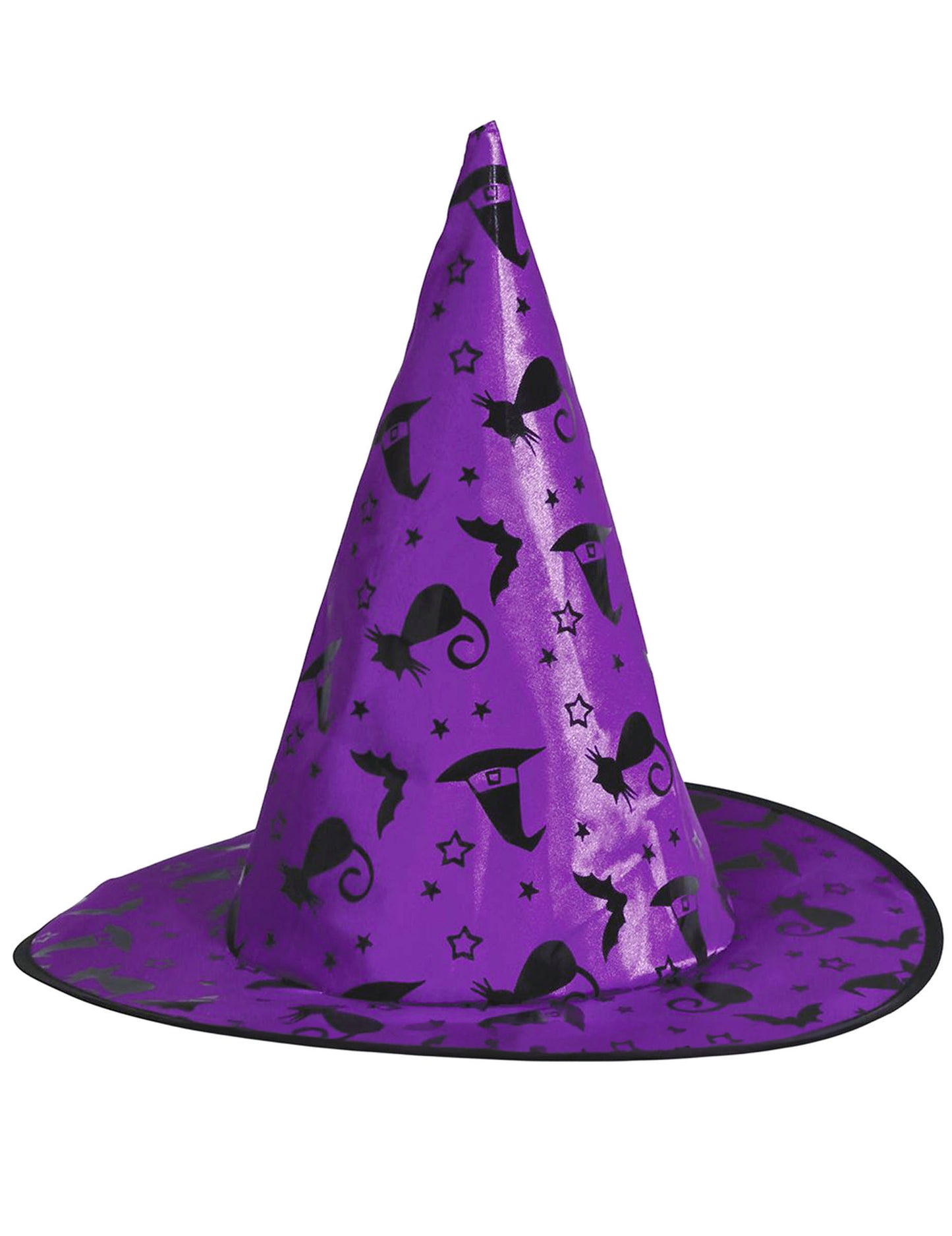 Sada s fialovým čarodějnickým pláštěm a kloboukem pro děti