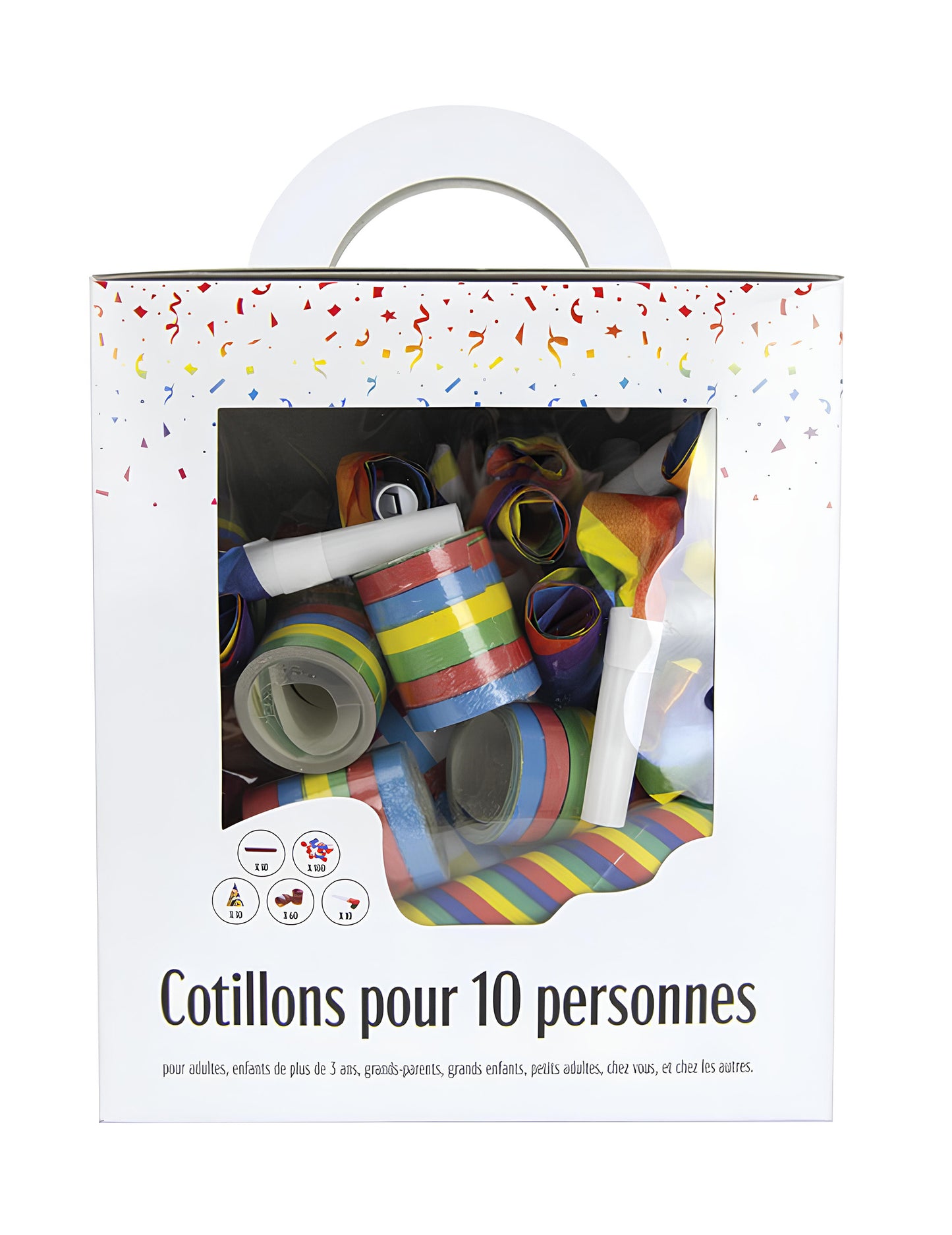 Sada dárků pro 10 osob v různých barvách