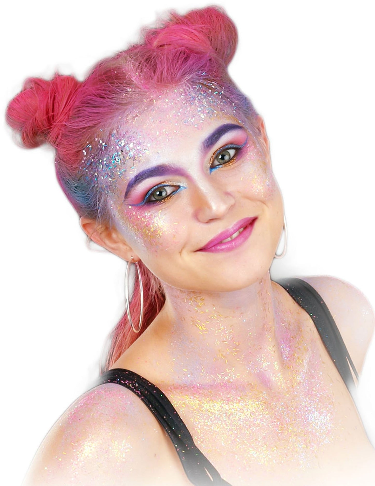 Sada na líčení s modrými třpytkami