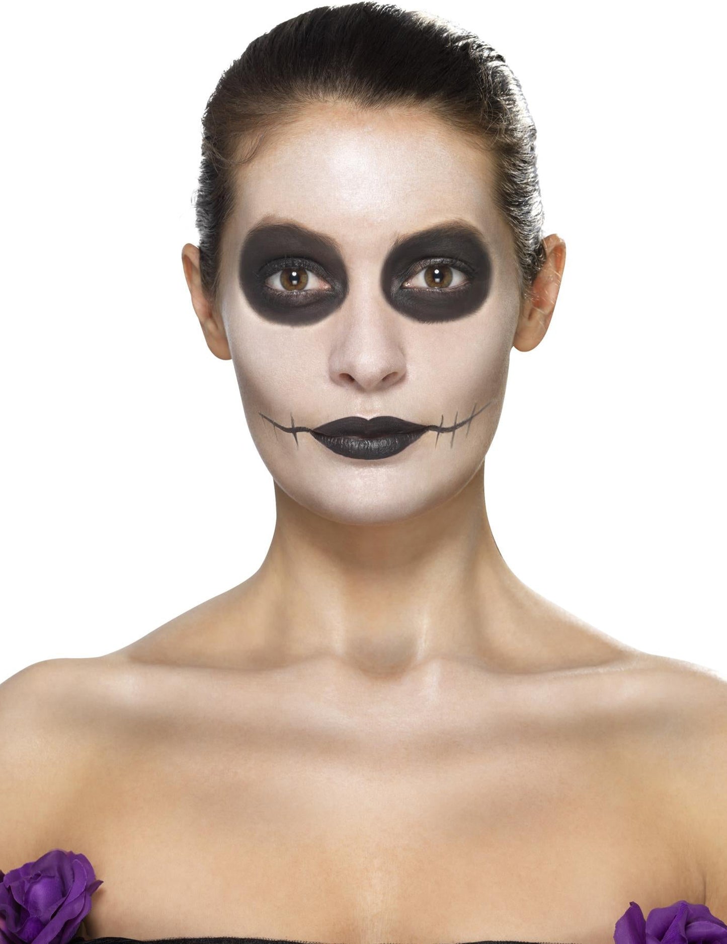 Kit make -up Blue Flowers Woman Dia de los muertos