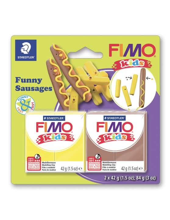 sada modelovací hmoty Fimo® klobásy hranolky pro dítě žlutá a hnědá