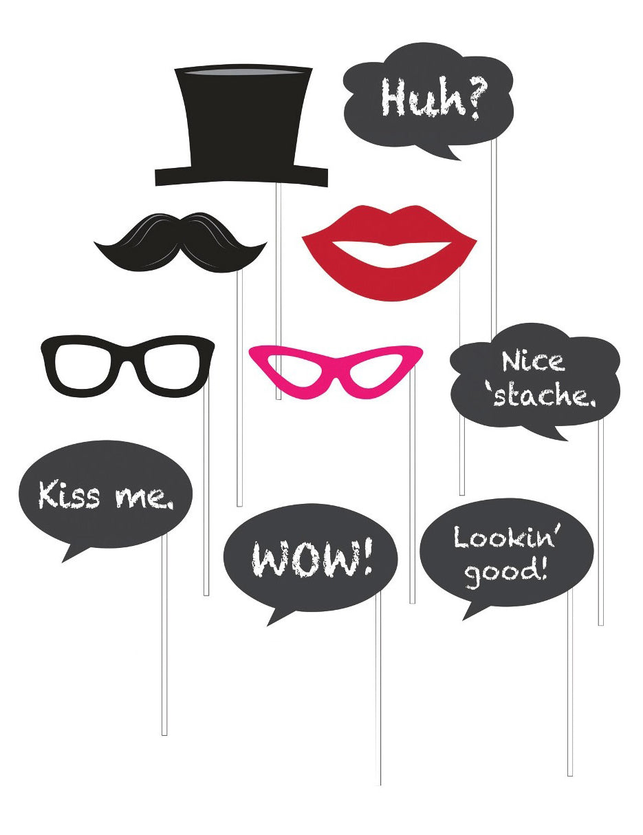 10dílná sada fotobudky