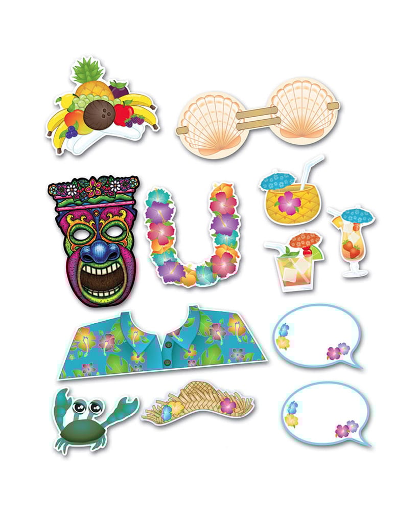 Havajská sada pro fotobudku, 12 kusů příslušenství