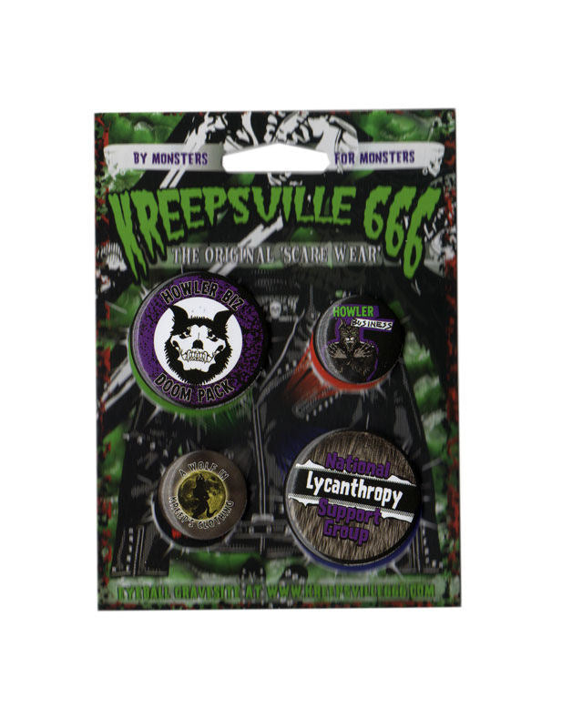 4 gotické odznaky Kreepsville