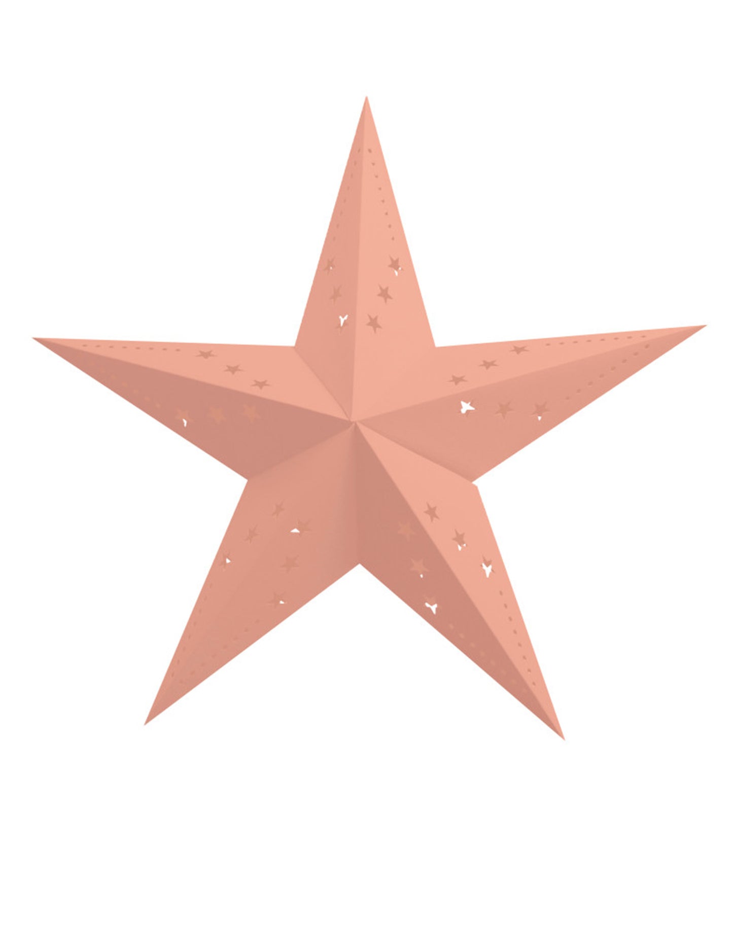 Lucerna hvězda 60cm pastelově broskvová