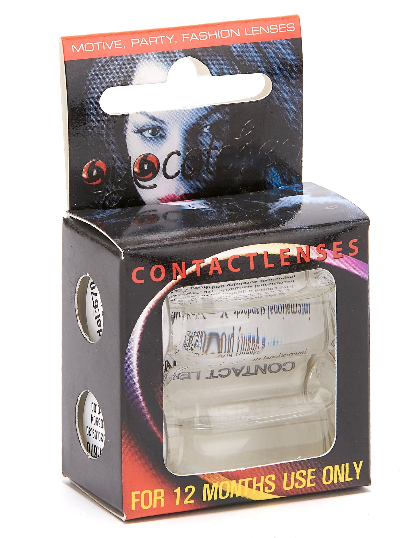 Kontaktní čočky White Grid Fancy bez dioptrie pro dospělé, 1 rok