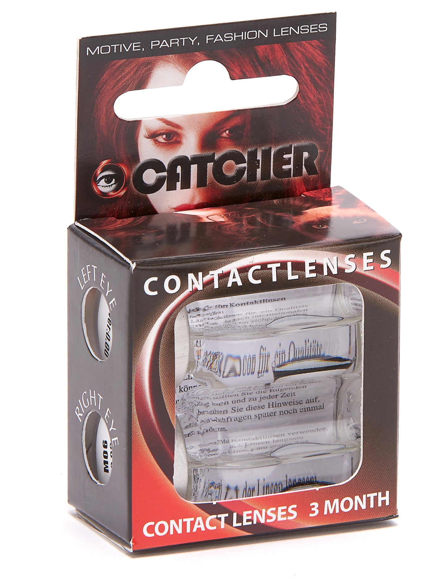 Kontaktní čočky bez korekce, efektní upíří oko, 1 rok, pro dospělé, Halloween