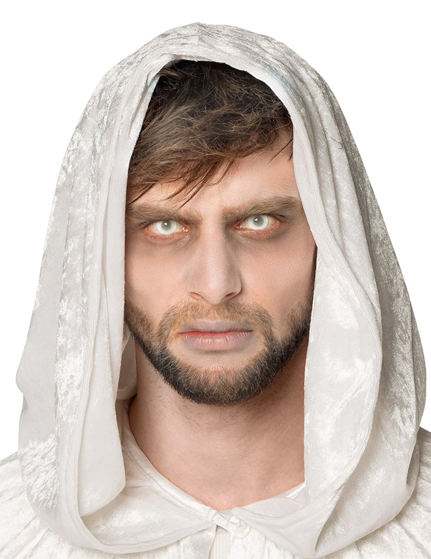 Kontaktní čočky Zombie White Semi-Opaque 3měsíční bez dioptrie