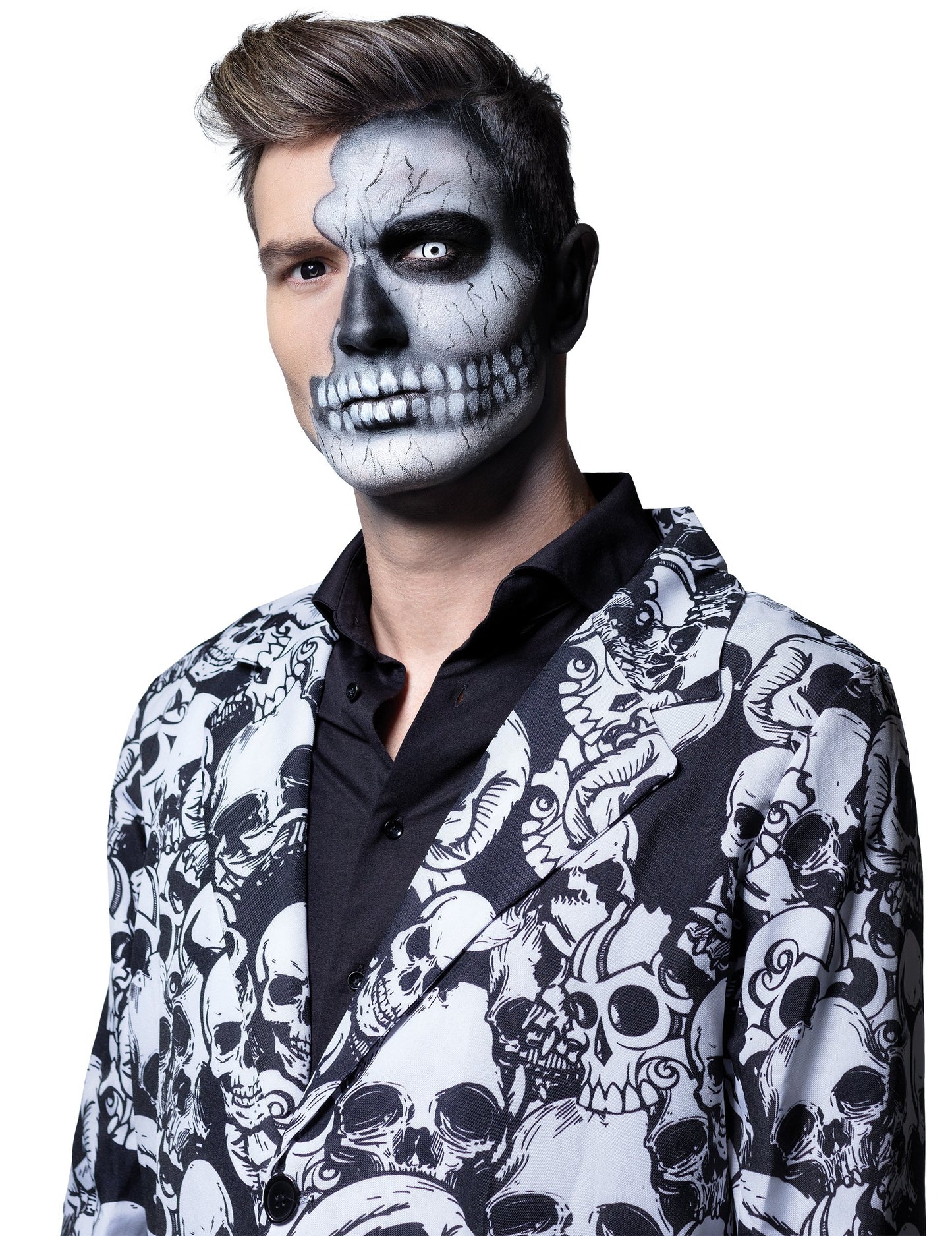 Černobílé duální nedioptrické kontaktní čočky pro dospělé