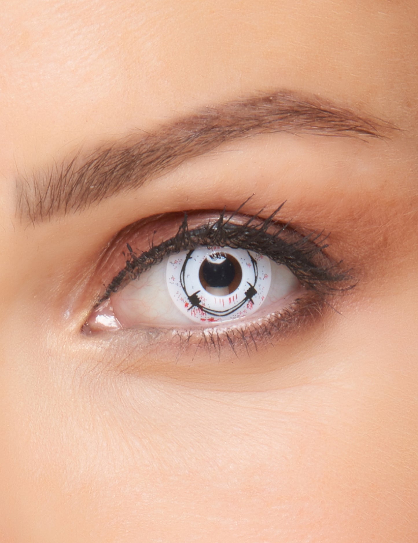 Kontaktní čočky Bloody Barbed Wire Novelty bez dioptrie pro dospělé, 1 rok, Halloween