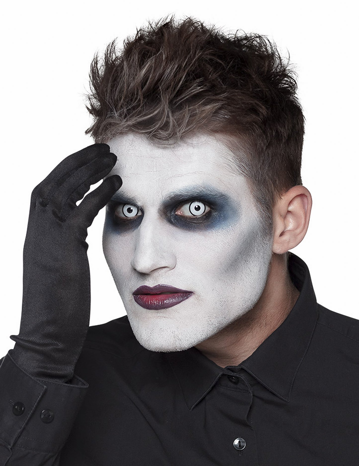 Dospělé bílé a černé luxusní kontaktní čočky bez dioptrie