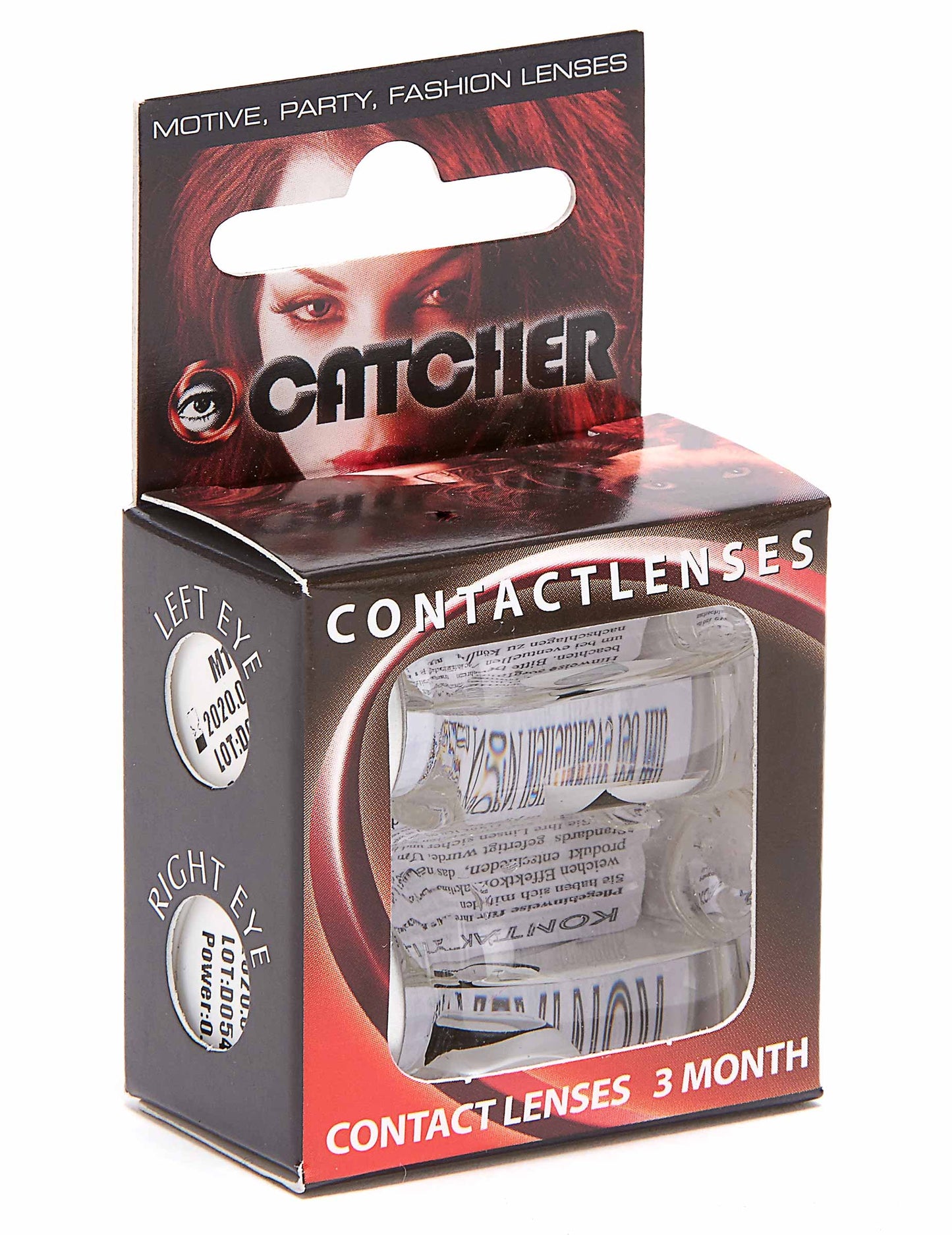 Kontaktní čočky bez korekce, efektní, neprůhledné, pro dospělé, 3 měsíce