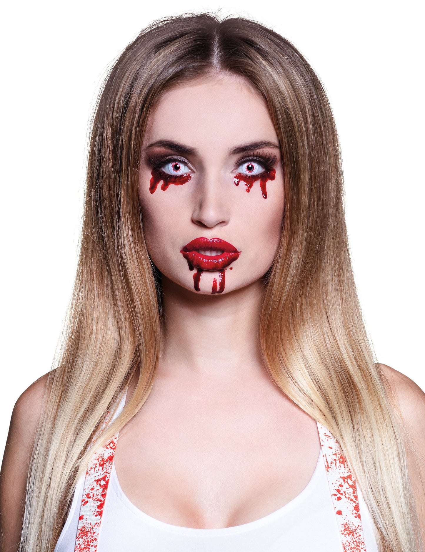 Kontaktní čočky bez předpisu pro dospělé s motivem krvavého oka Halloween