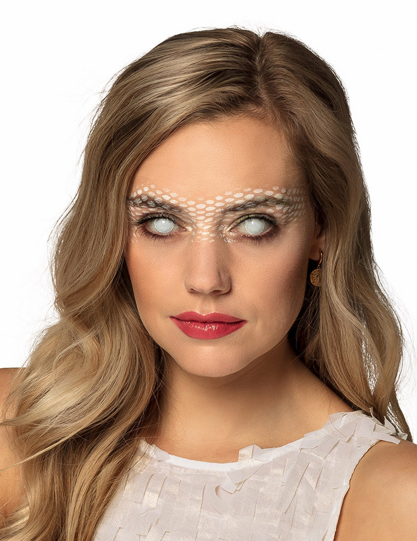 Kontaktní čočky White Grid Fancy bez dioptrie pro dospělé, 1 rok