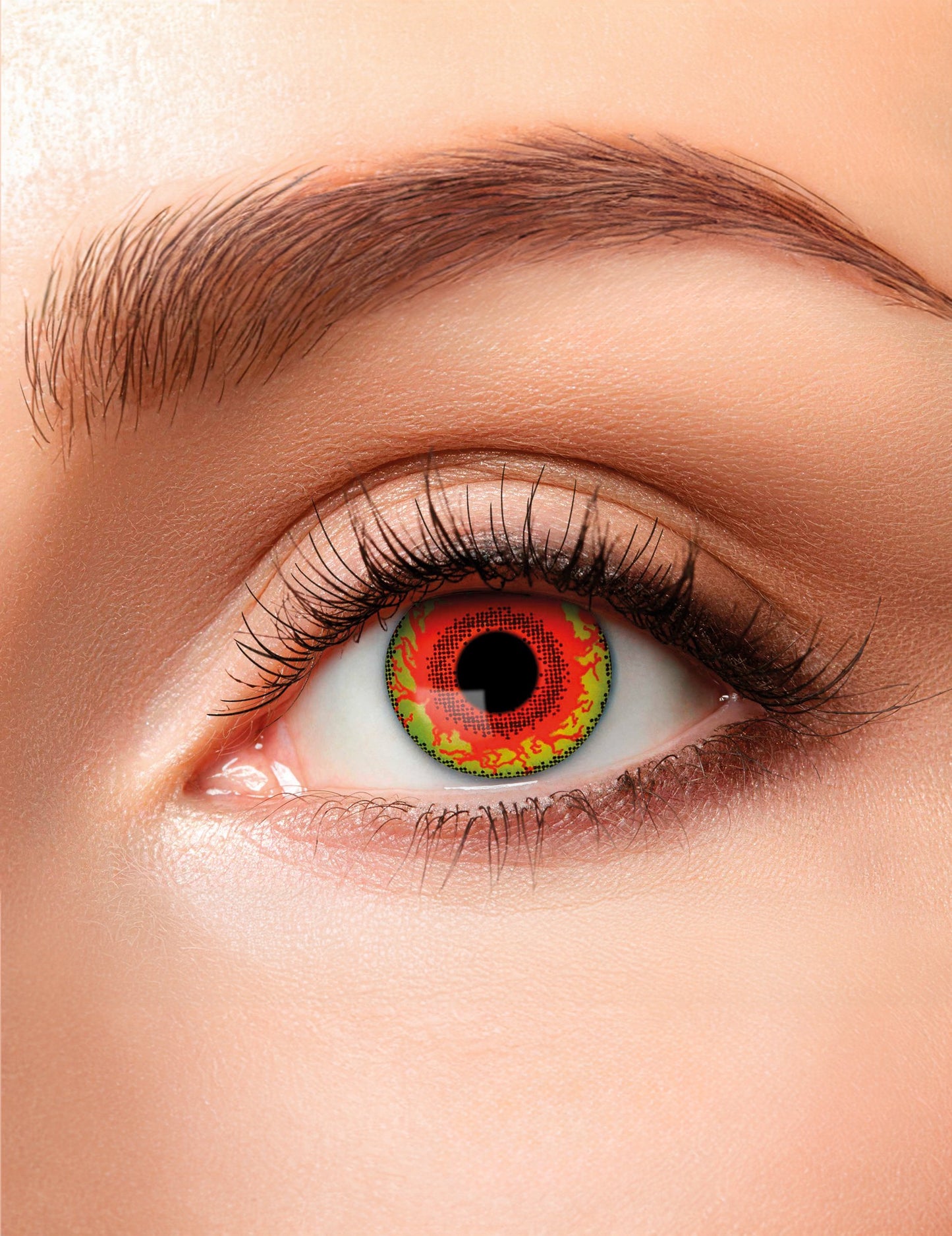 Kontaktní čočky Red Infected Monster Novelty bez dioptrie, 1 týden