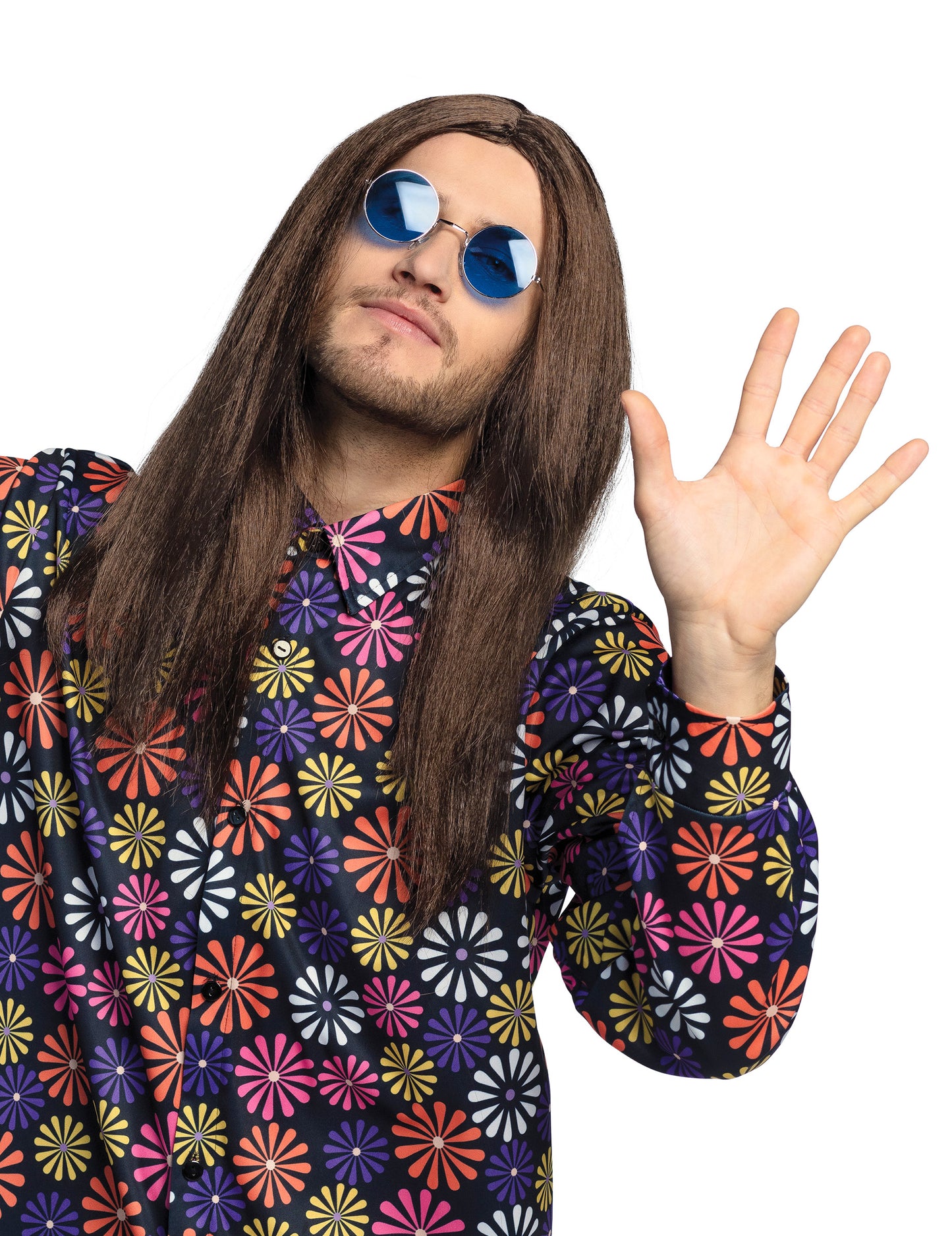 Sada 3 kulatých hippie brýlí pro dospělé