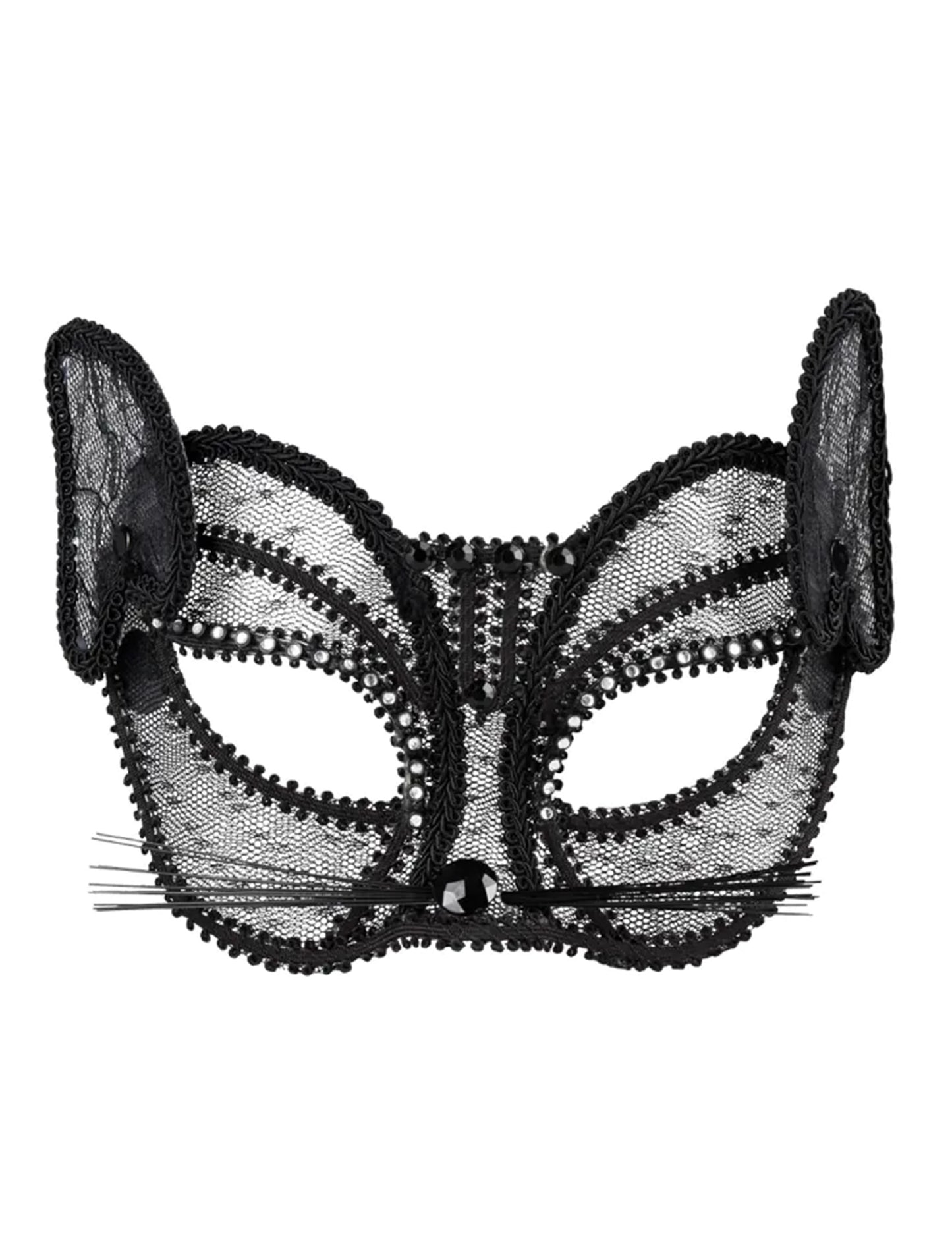 Černá krajková kočka vlk pro ženy