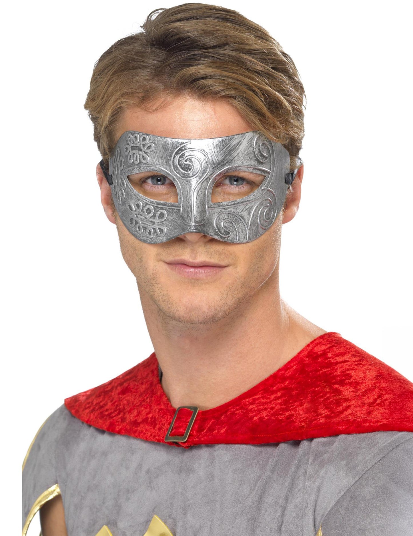 Stříbrná metalická maska pro dospělé