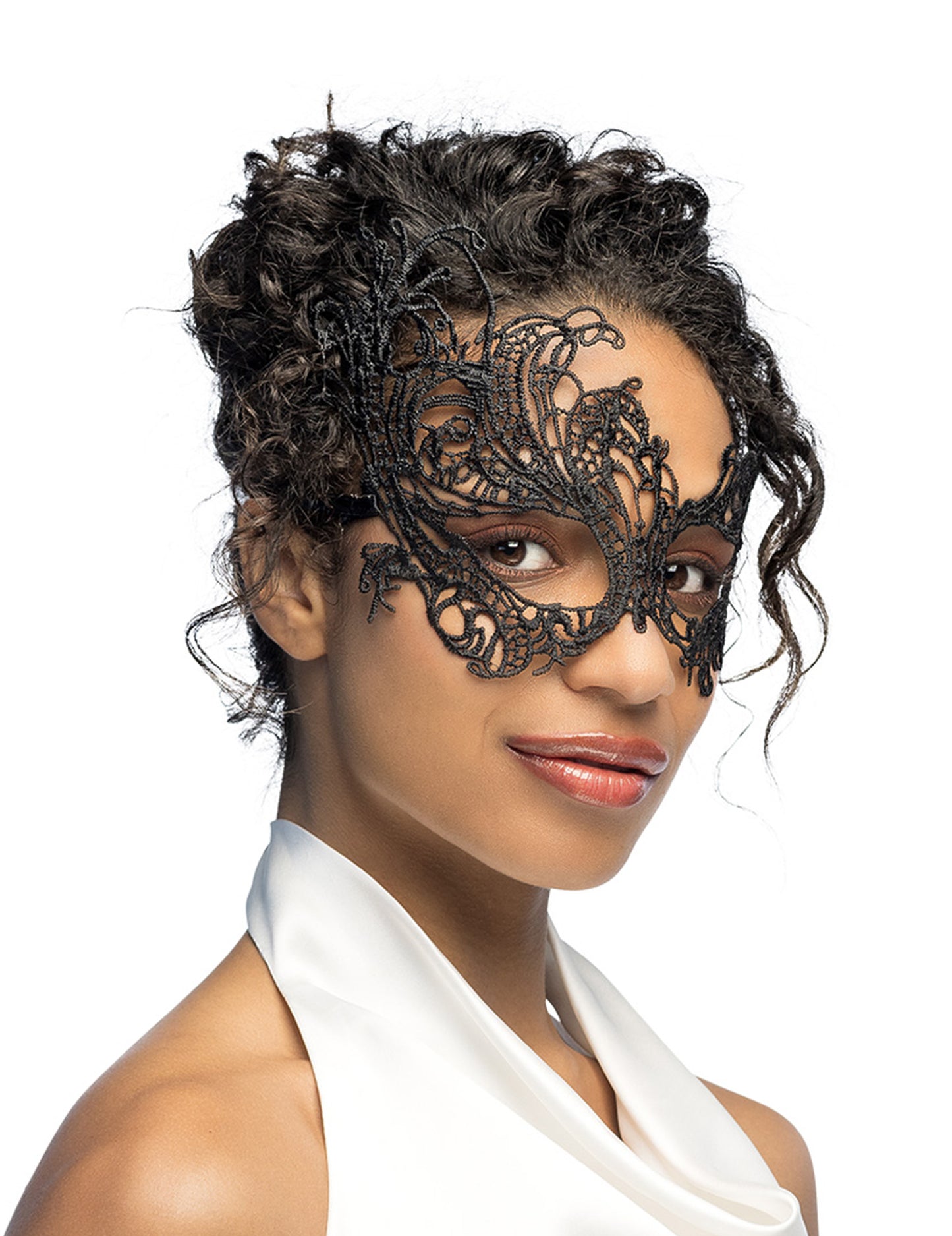 Sexy černá krajka vlk žena