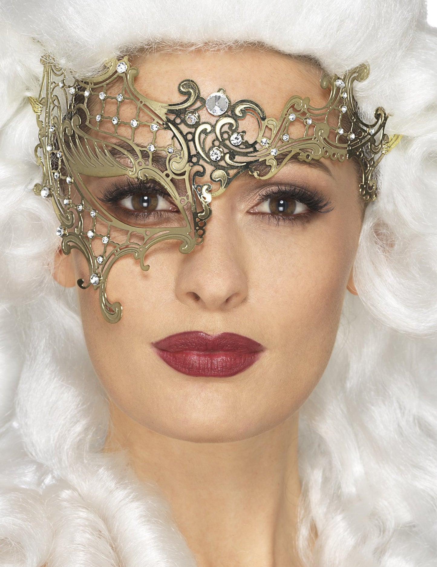 Sexy zlatá kovová vlčí žena