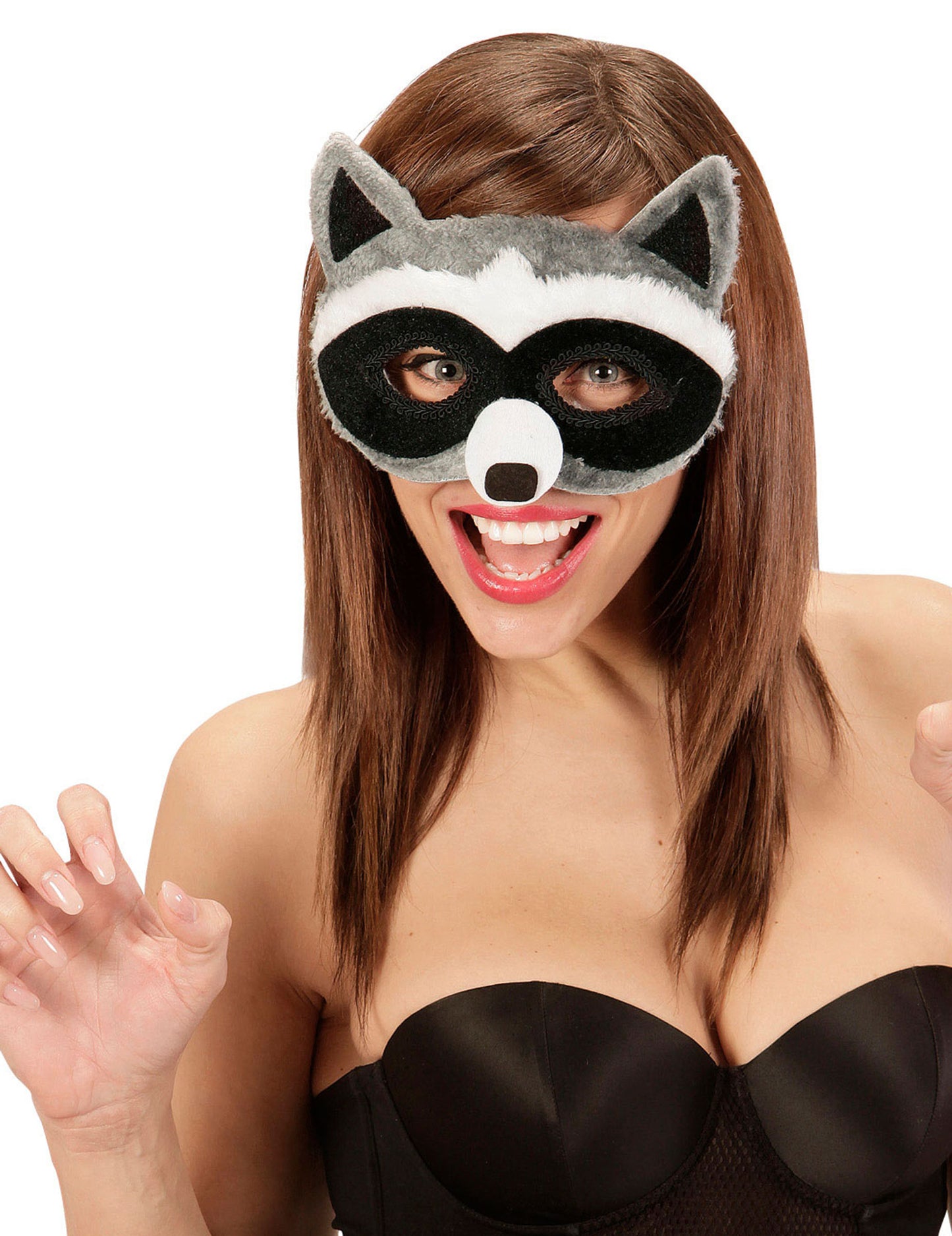 Plyšový vlk s motivem dospělého mývala