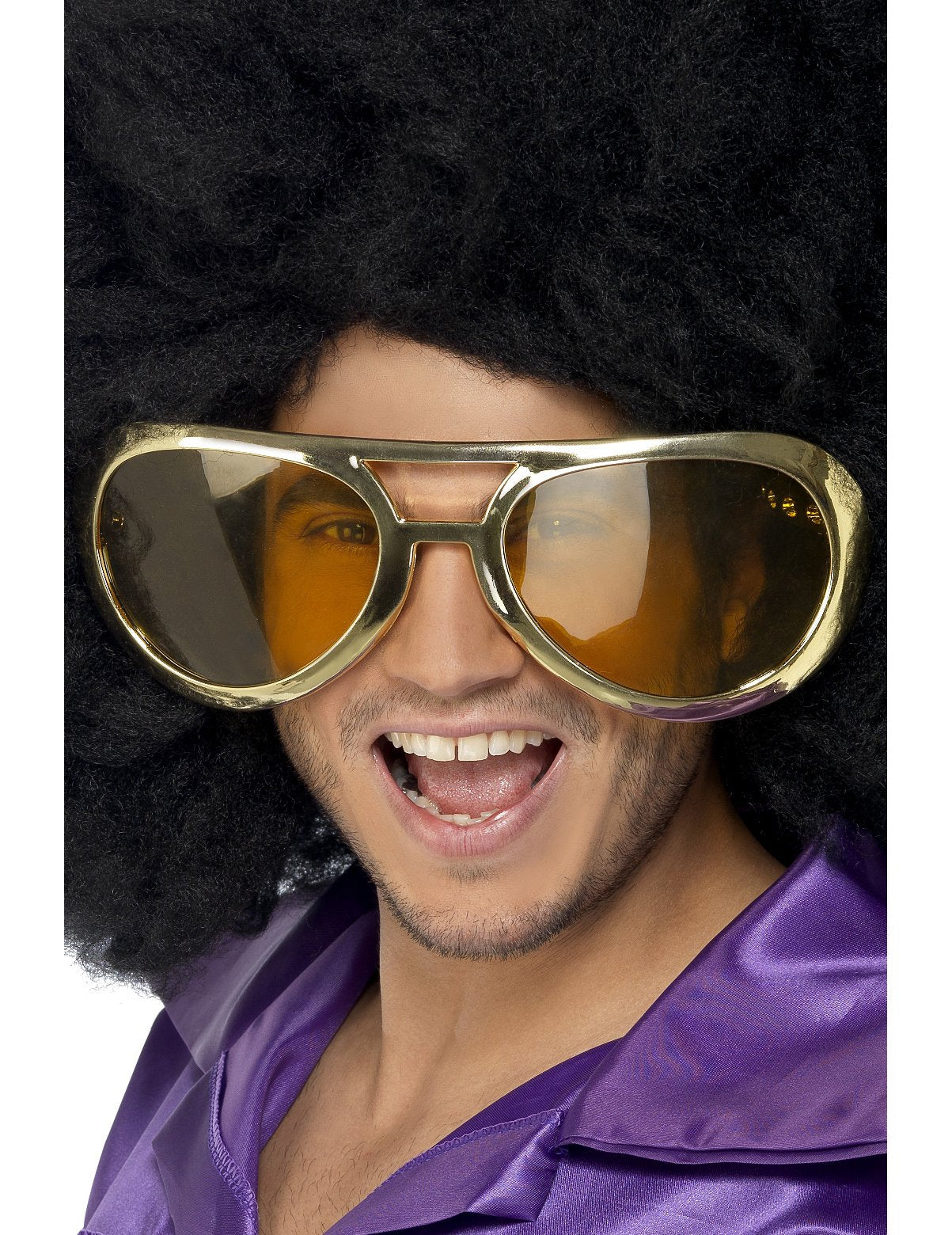 Obří zlaté brýle pro dospělé