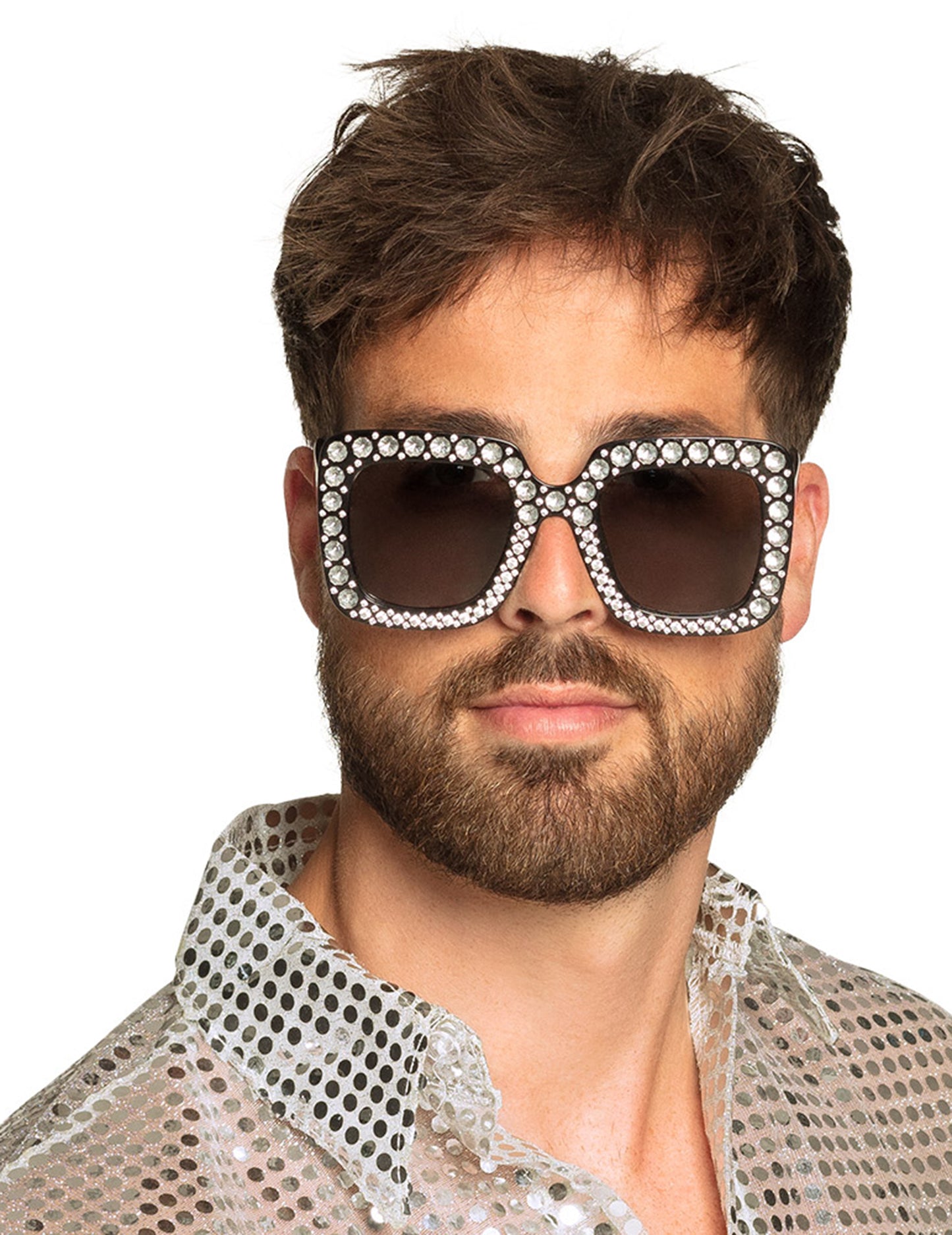 Lunettes bling bling noires adulte