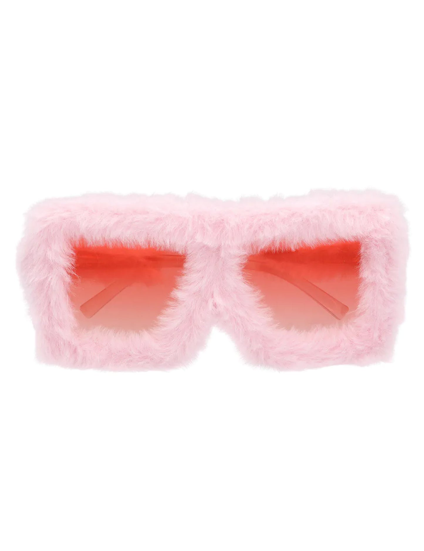 Lunettes de fête en peluche rose adulte