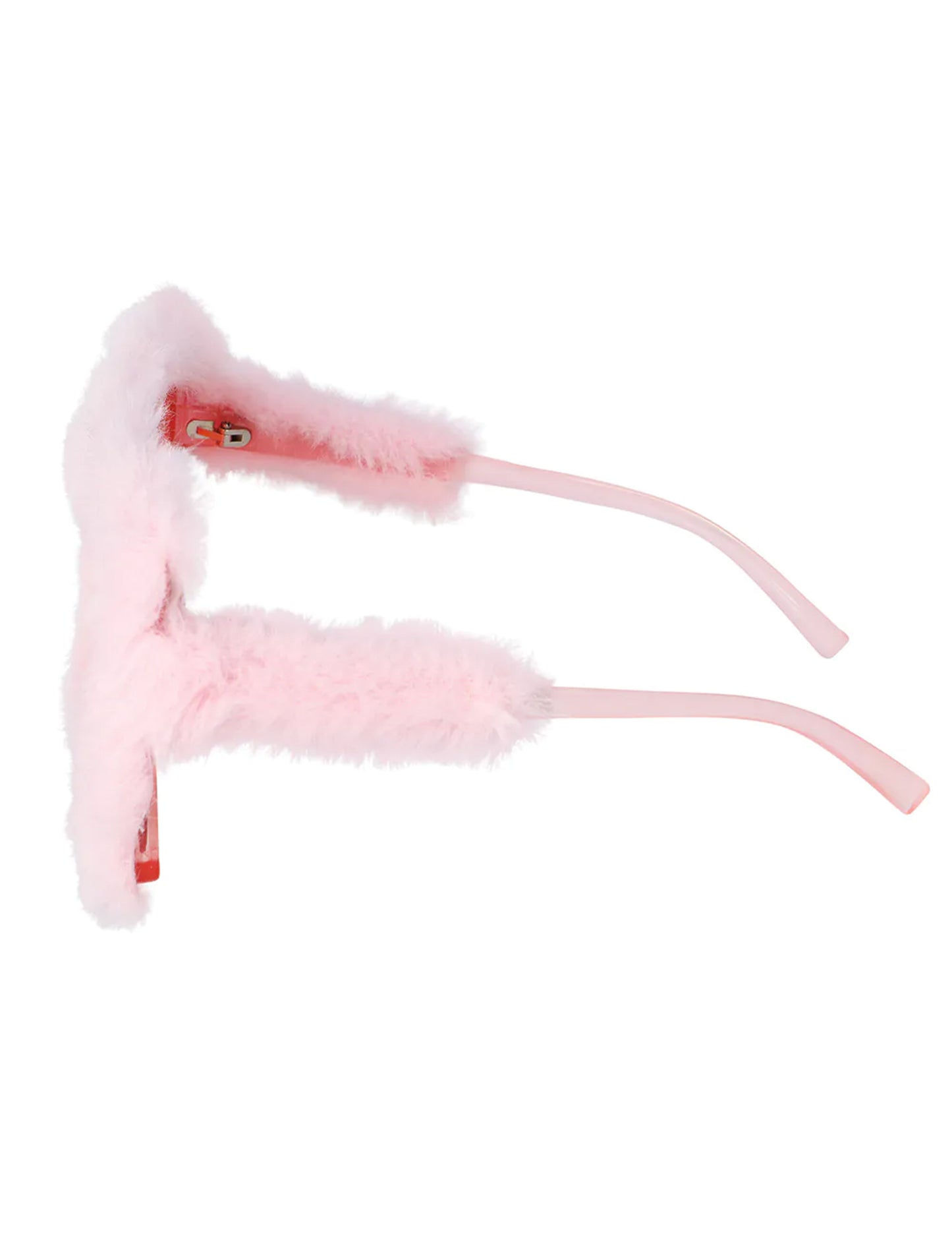 Lunettes de fête en peluche rose adulte