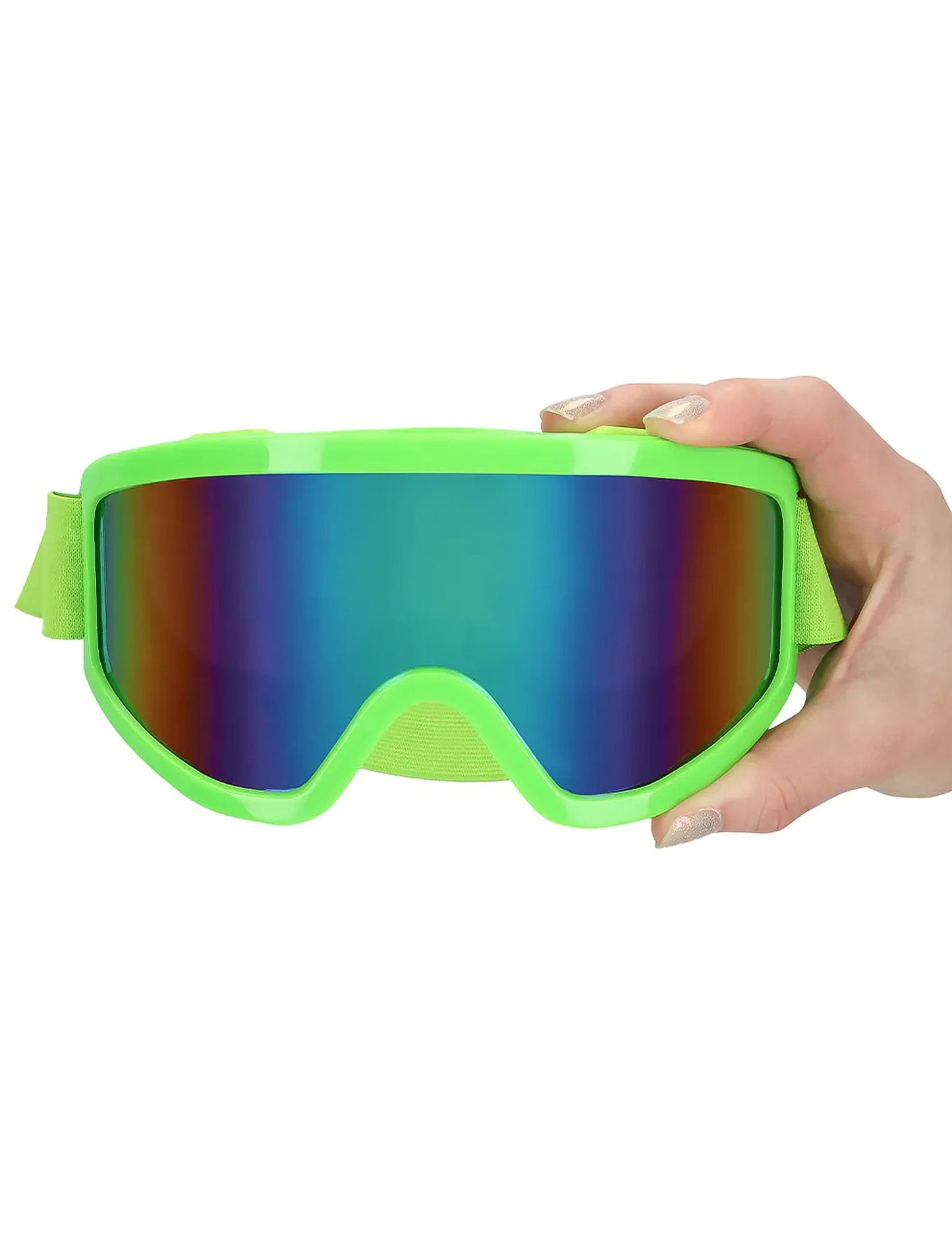 Lyžařské brýle pro dospělé s fluorescenční zelenou barvou