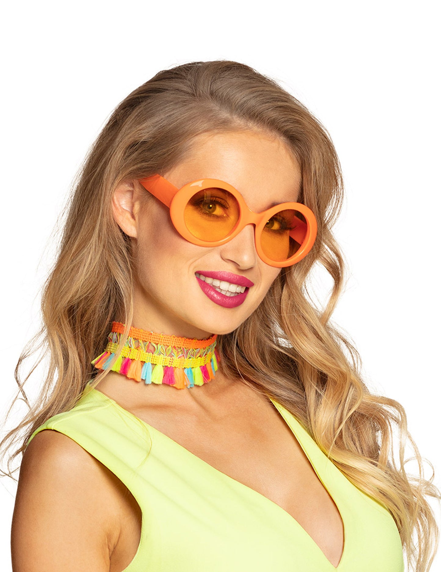Oranžové disko brýle pro dospělé