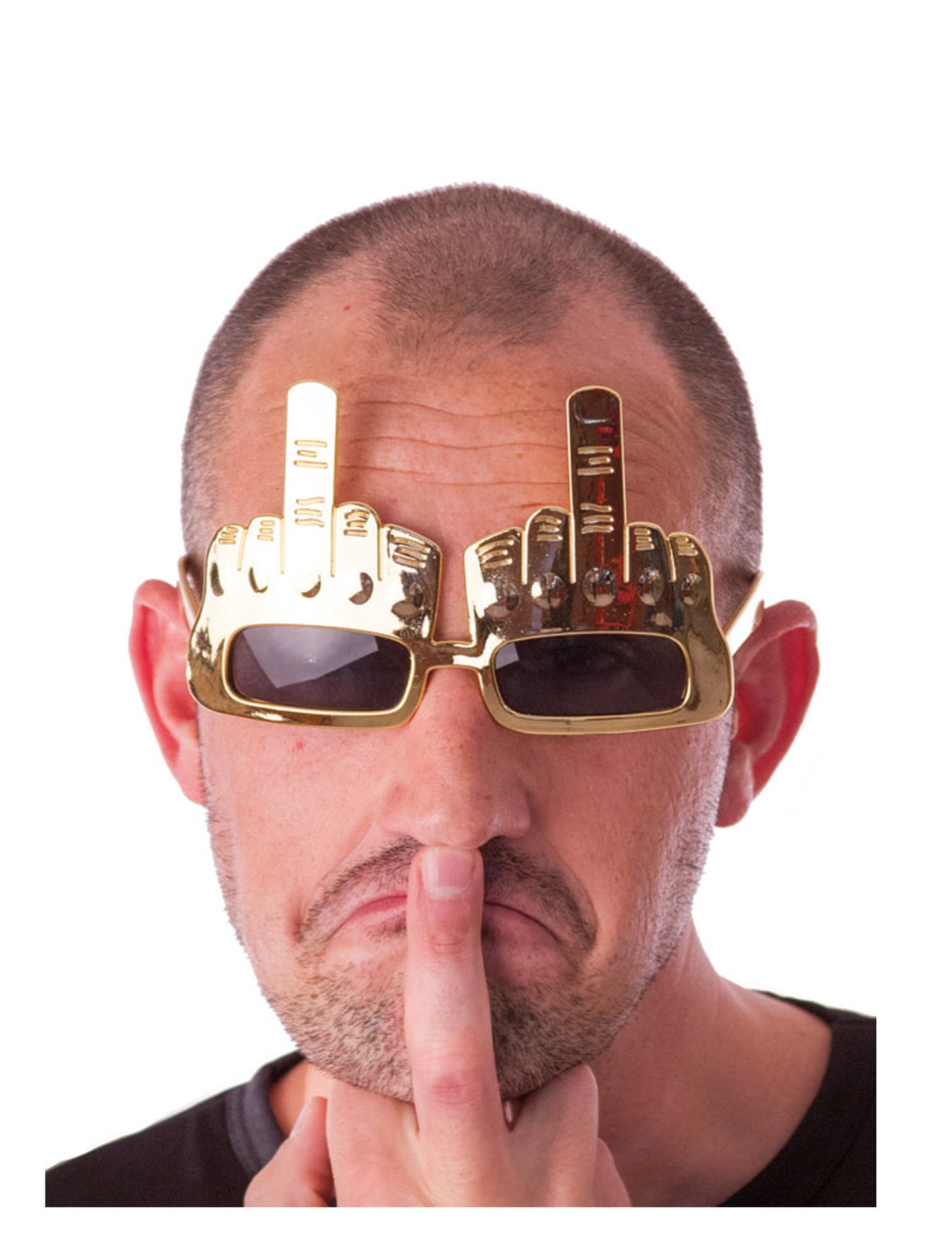 Brille mit gehobenem Mittelfinger für Erwachsene