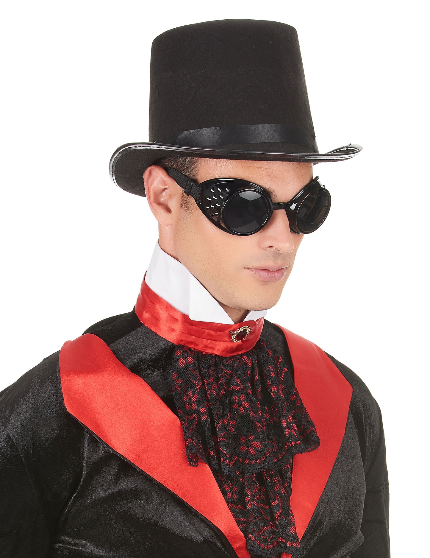 Černé plastové motorkářské brýle pro dospělé